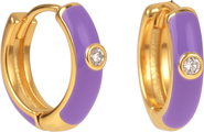 Color Shout Mini Enamel Huggie Hoops