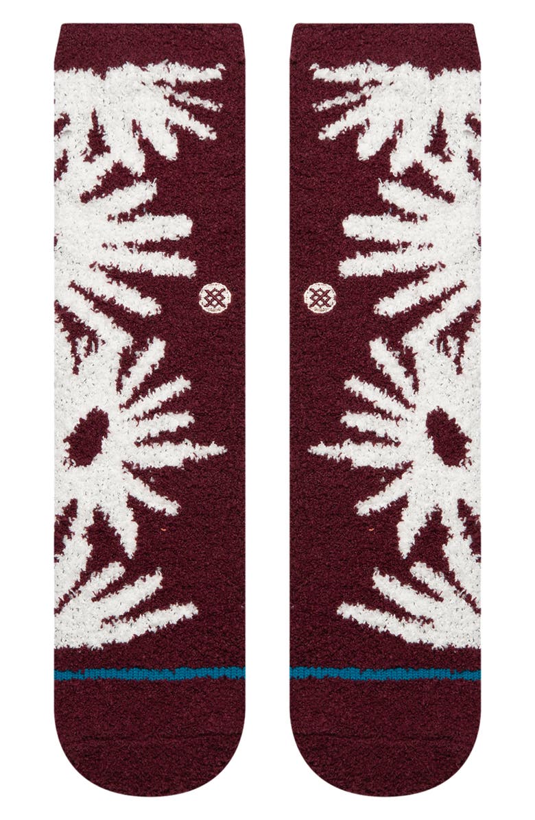 Stance Daisies Cozy Crew Socks, Alternate, color, Fig