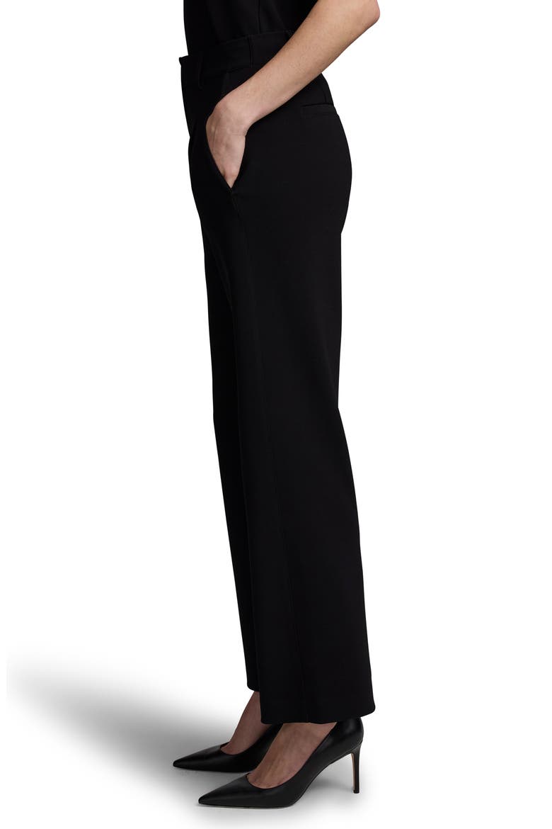 Wide Leg Scuba Knit Pants, Alternate, color, CAVIAR