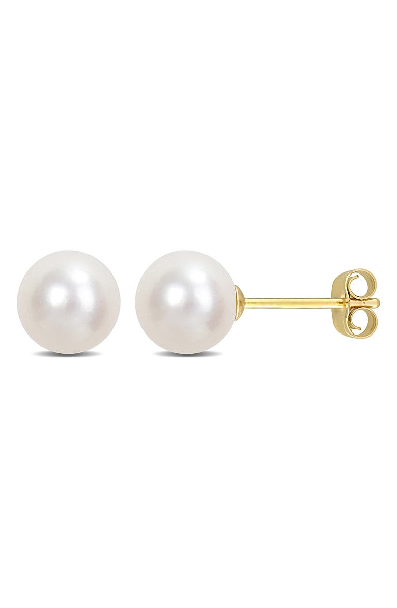 DELMAR Freshwater Pearl Stud Earrings, Main, color, 