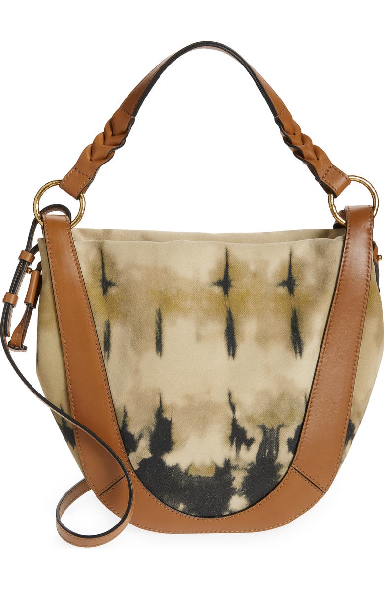 Ulla Johnson Hilma Tie Dye Leather Bucket Bag, Main, color,