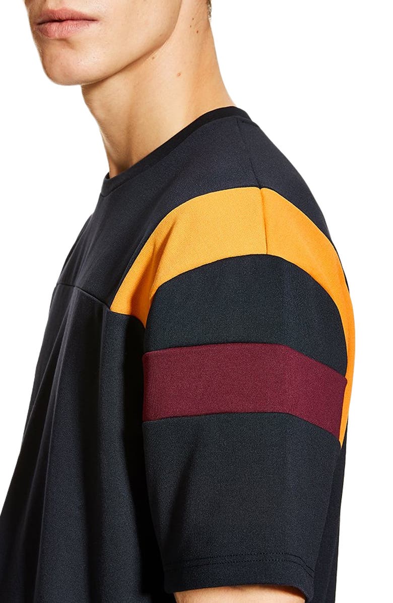 Topman Oversize Panel T-Shirt, Alternate, color, 