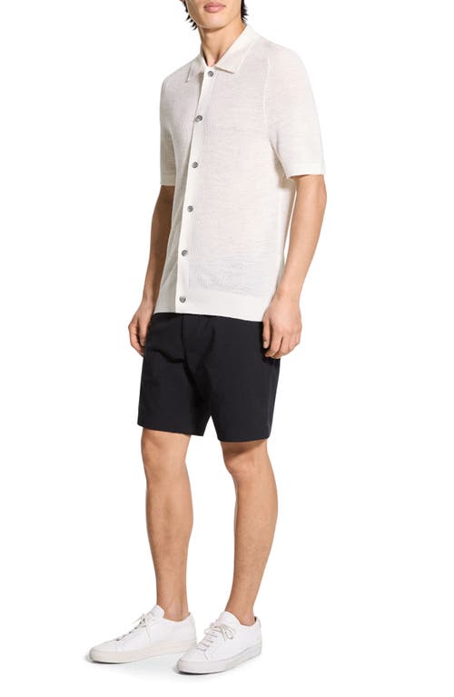 Theory Short Sleeve Linen Button Down Shirt