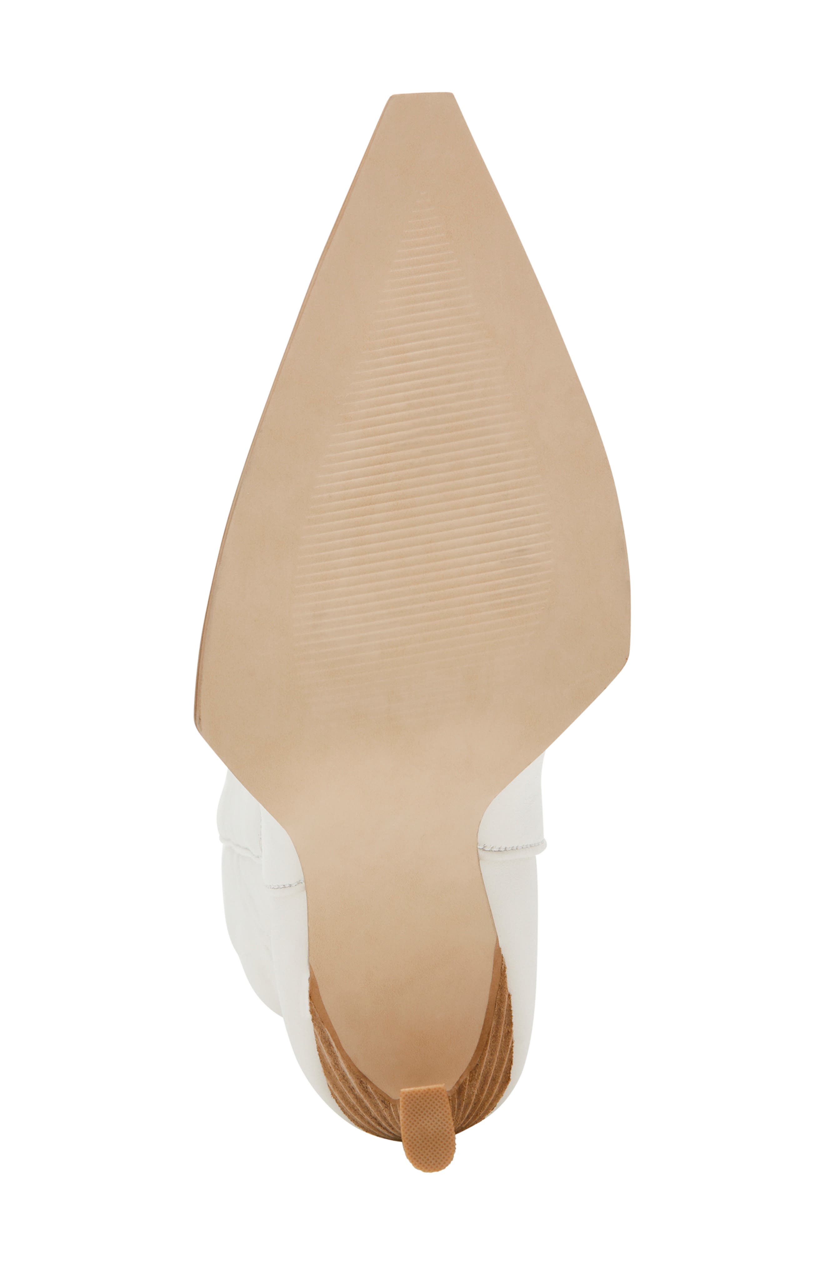 Kinzee Pointed Toe Western Boot, Alternate, color, WHITE LEATHER