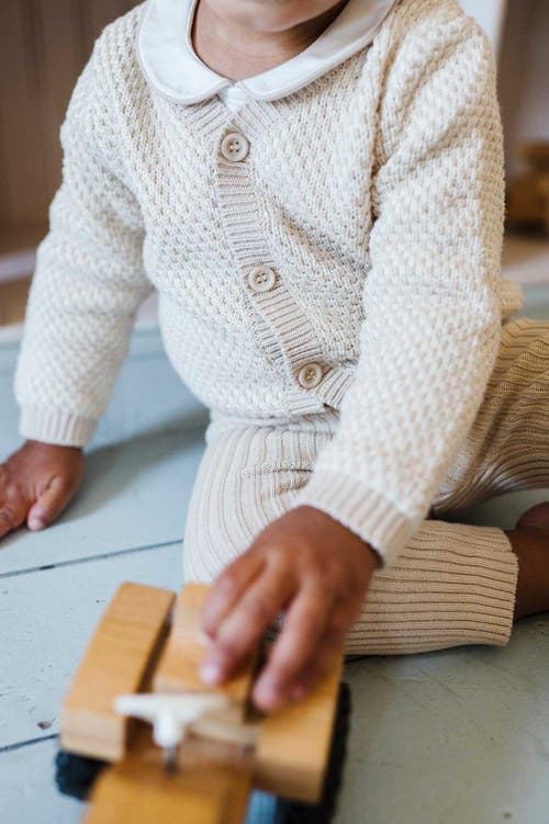 Ely's & Co. Looms Bubble Knit Collection In Beige