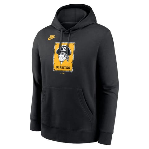 Men's Nike Black Pittsburgh Pirates Cooperstown Collection Logo Club Pullover Hoodie