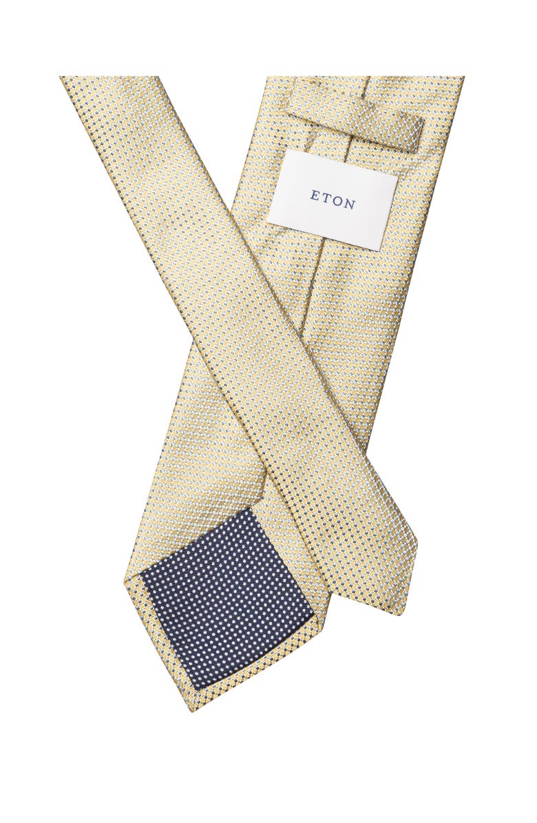 Eton Micro Silk Tie, Alternate, color, Light Yellow