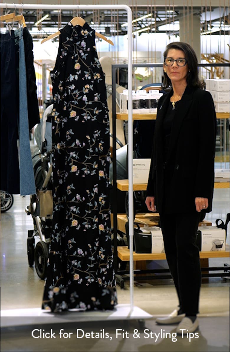 Ariana Floral Embroidered Gown, sales video thumbnail