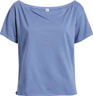 BP. Relaxed Fit Boat Neck Cotton T-Shirt