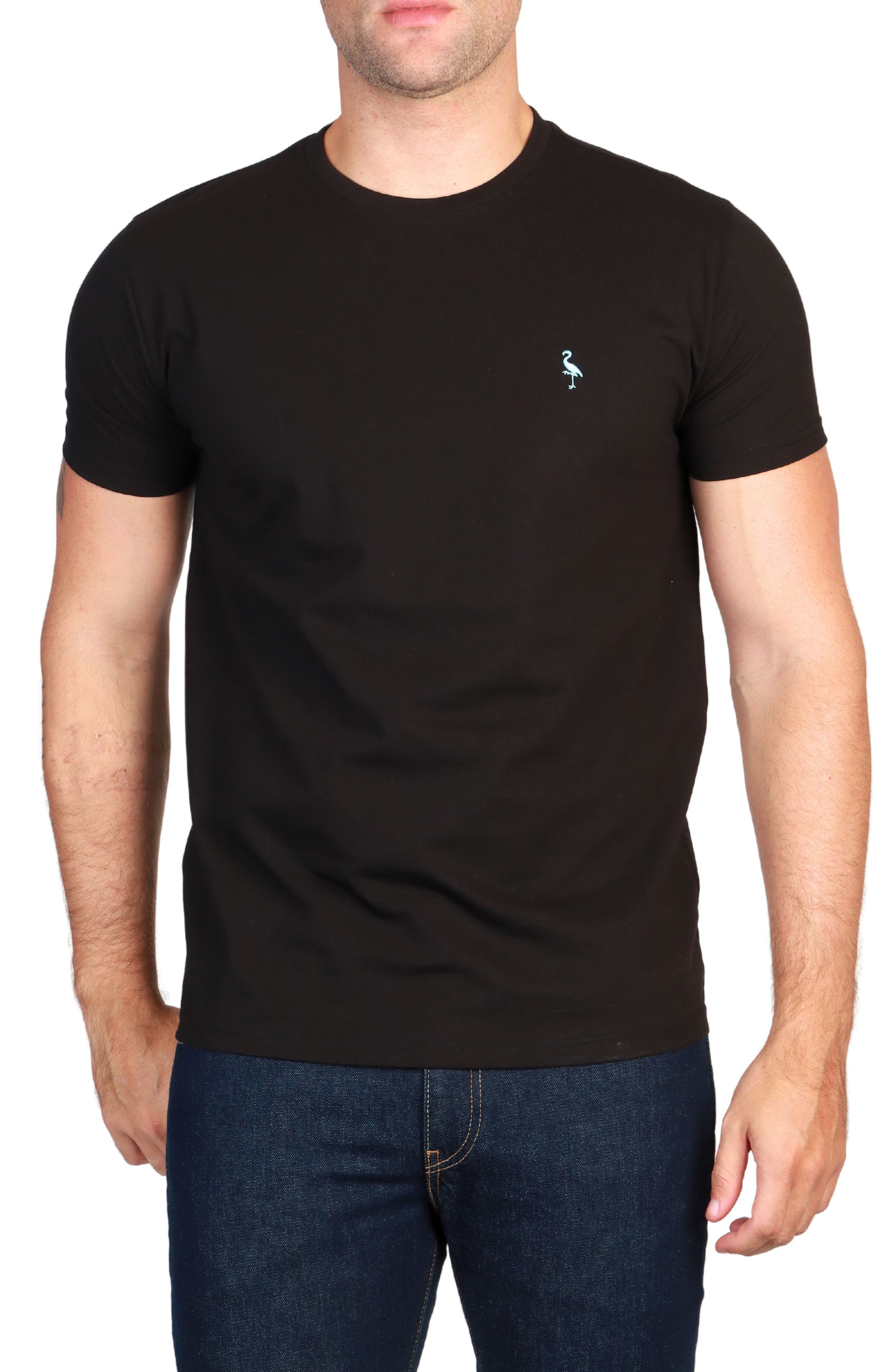 TailorByrd Vibrant Crewneck Mélange Cotton Blend T-Shirt
