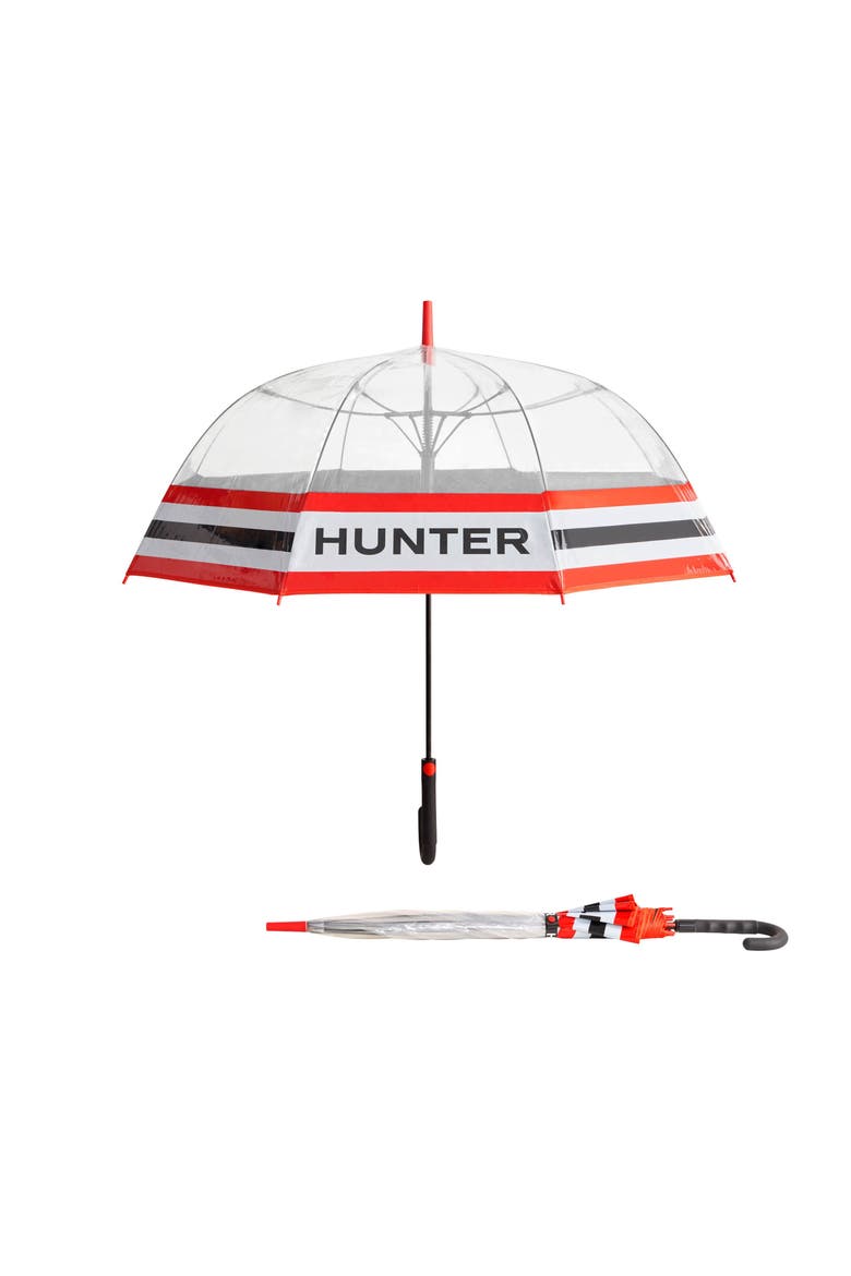 Classic Stripe Bubble Umbrella, Main, color, Black/Red