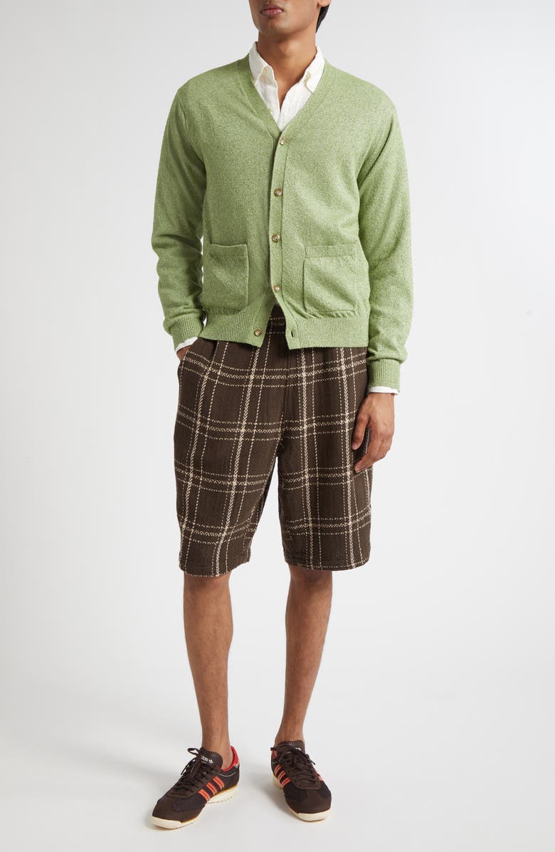 BEAMS Bouclé Cardigan, Alternate, color, Olive