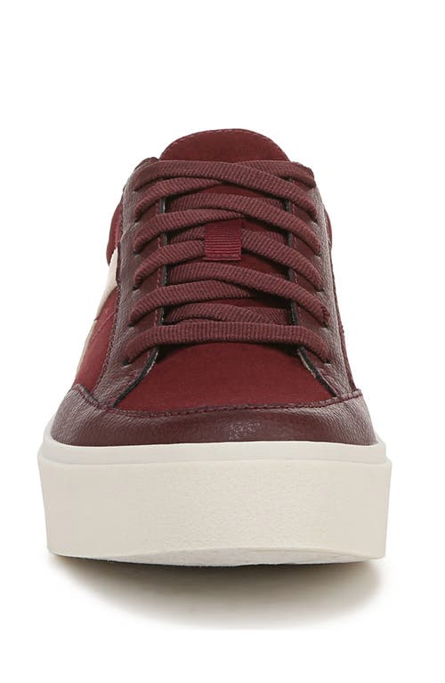 Dr. Scholl's Women's Madison-lace Closed Round Toe Lace Up Platform Sneakers In California Wine Faux Leather