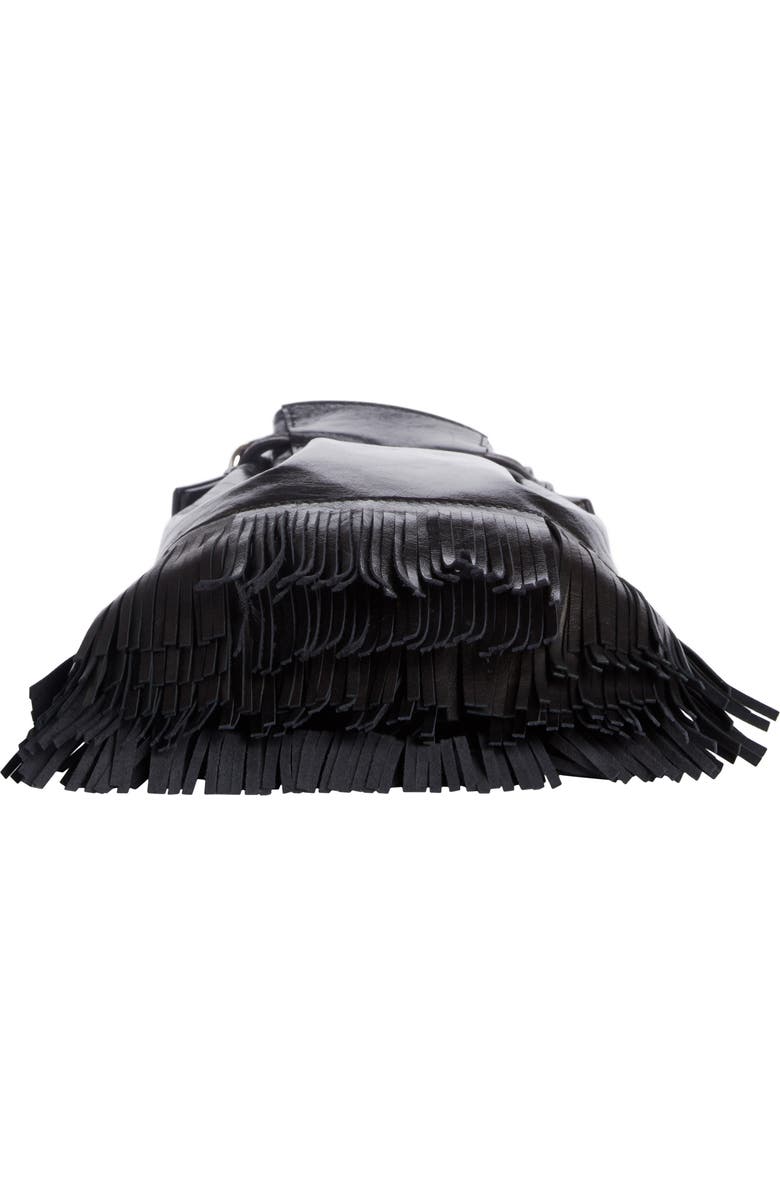 Isabel Marant Askiah Fringe Leather Crossbody Bag, Alternate, color,