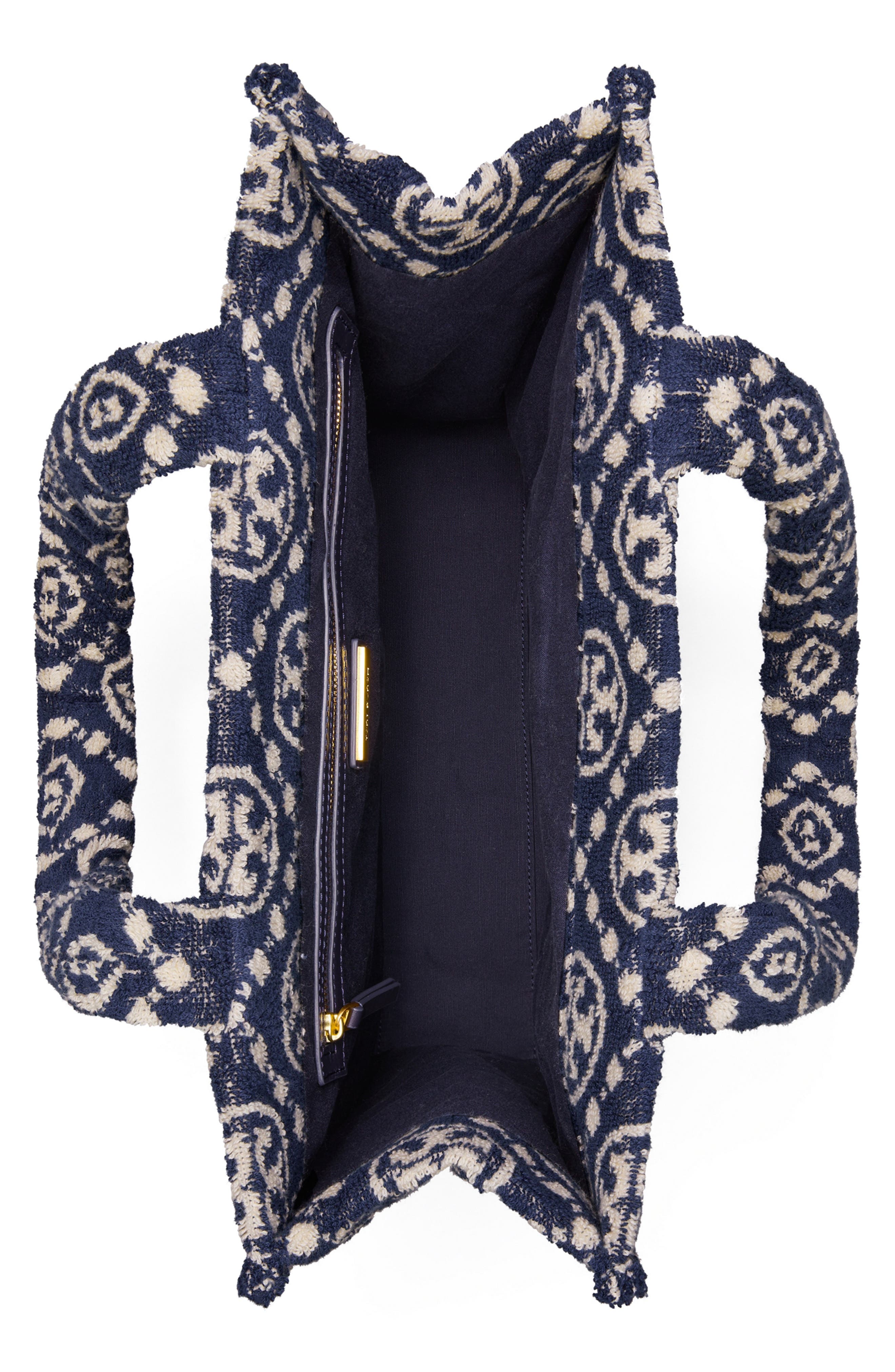Tory Burch T Monogram Terry Cloth Tote, Alternate, color, 