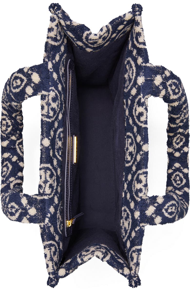 Tory Burch T Monogram Terry Cloth Tote, Alternate, color,