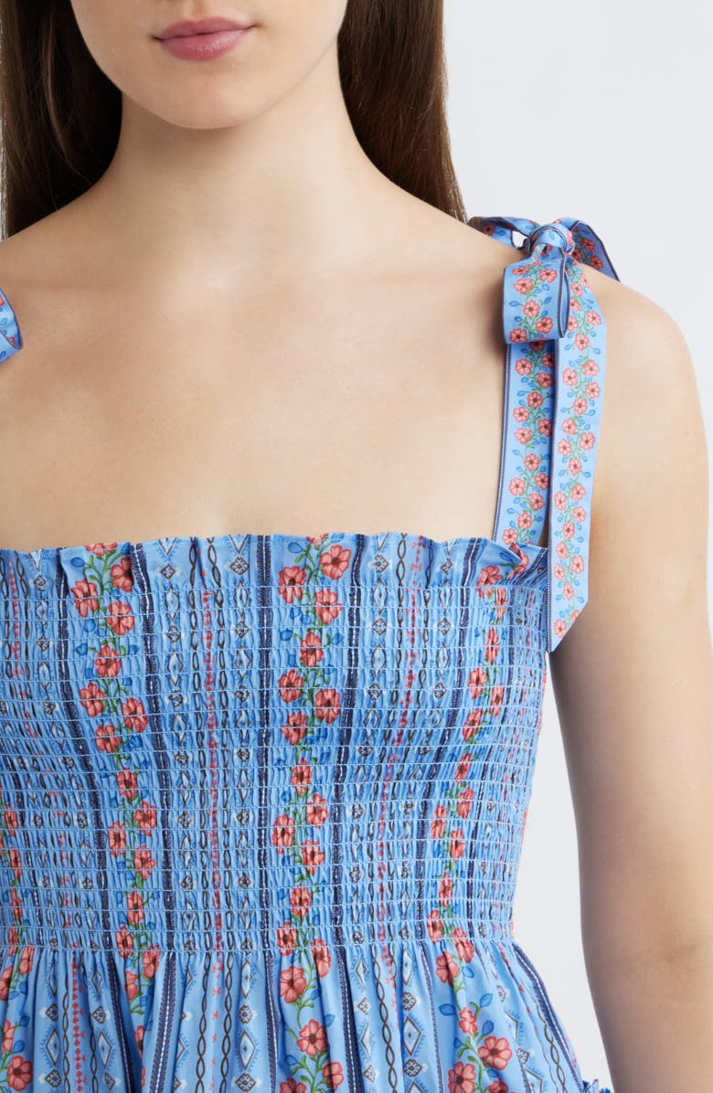 Hill House Home The Ribbon Nap<sup>®</sup> Minidress, Alternate, color, Floral Batik Stripe Blue