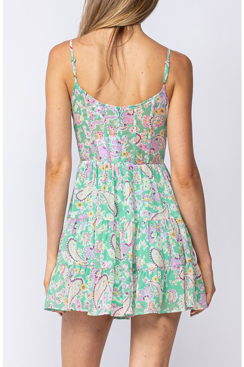 Corset Sleeveless Minidress, Alternate, color, GREEN