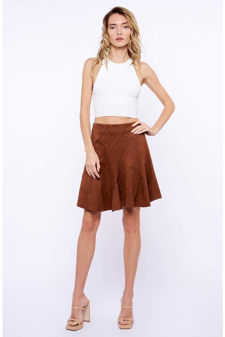 Aje Miniskirt, Alternate, color, BROWN