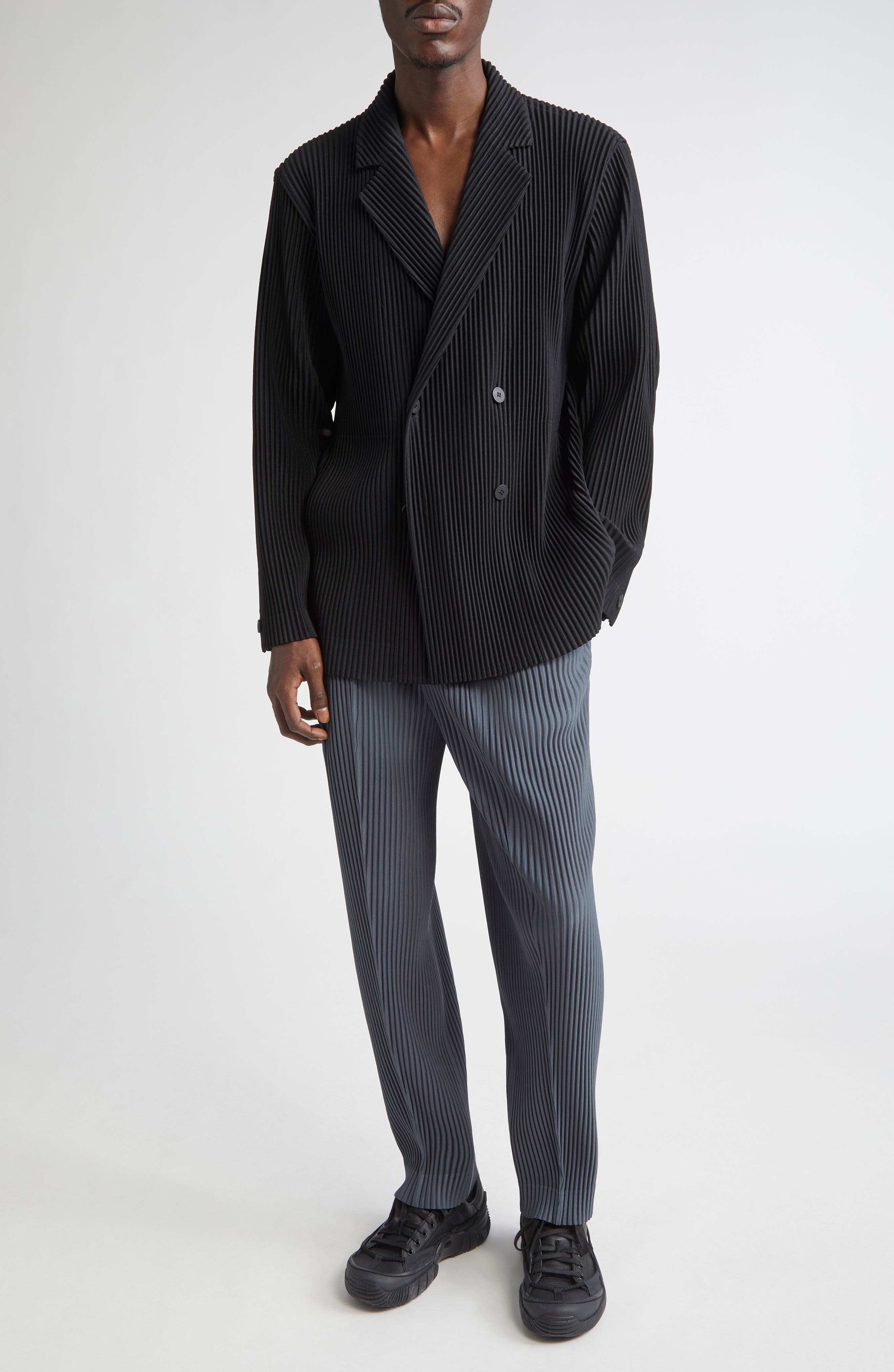 Homme Plissé Issey Miyake Tailored Pleats 1 Double Breasted Jacket