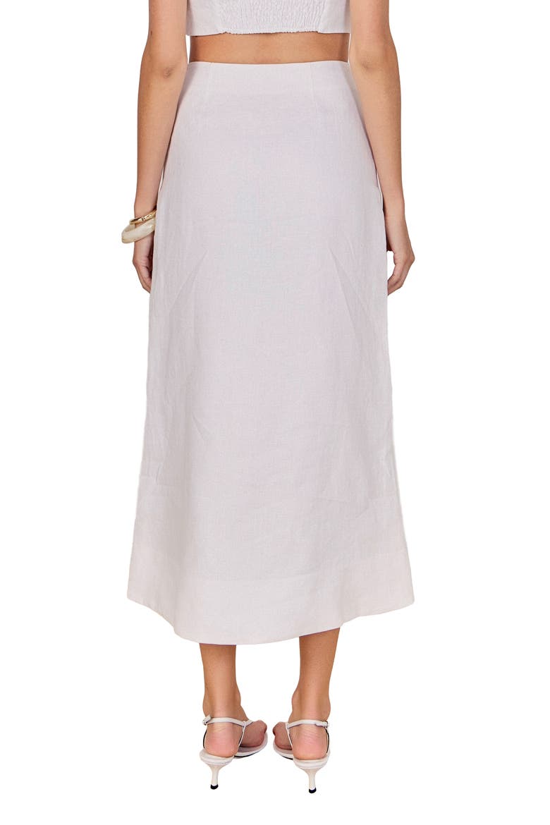Crochet Flower Linen Maxi Skirt, Alternate, color, OFF WHITE