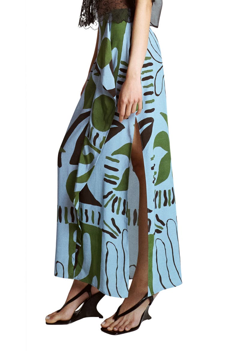 Sarong Maxi Skirt, Alternate, color, BLUE MULTI