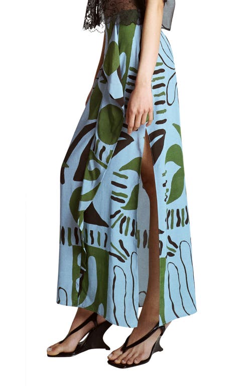 Topshop Sarong Maxi Skirt In Multi