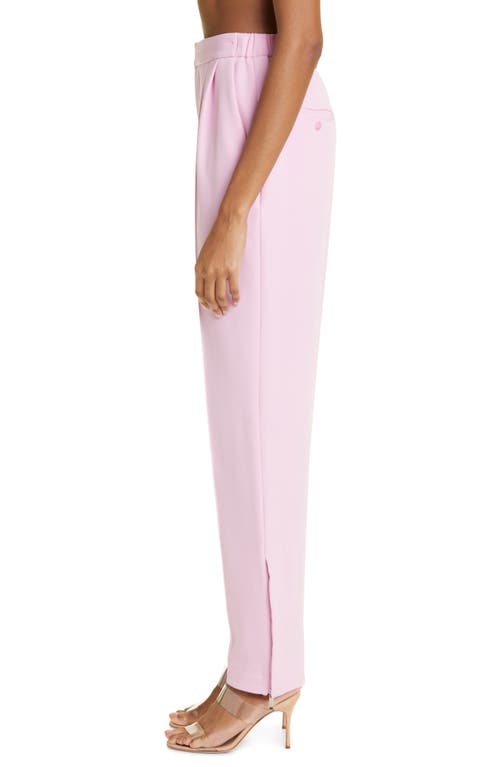 Lapointe Zip-hem Straight-leg Tailored Crepe Track Pants In Blossom