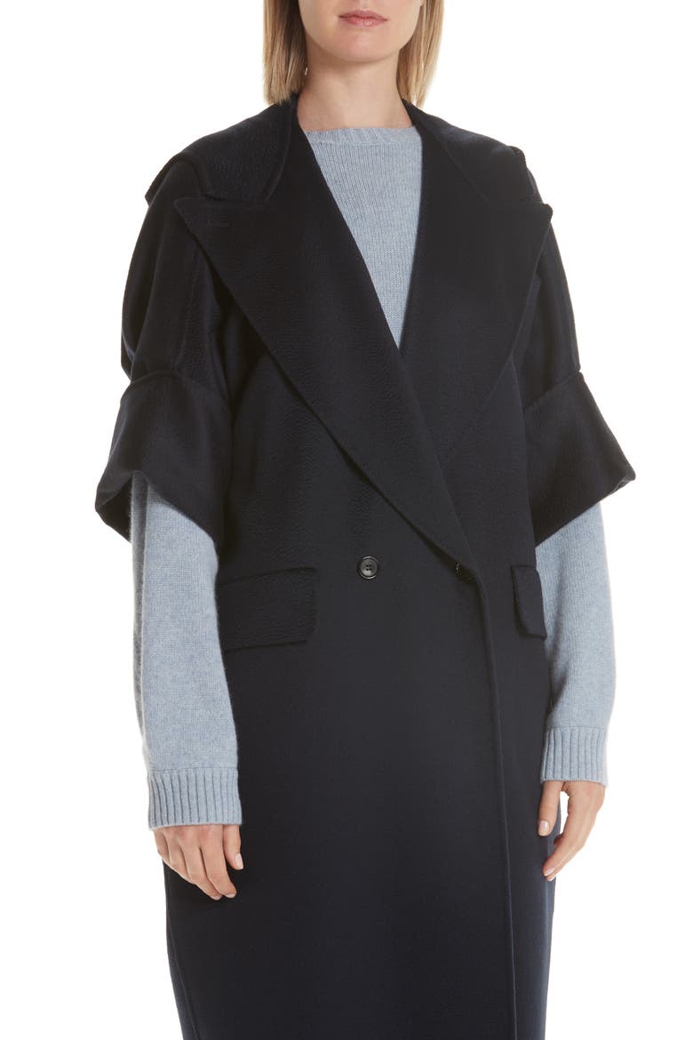 Pelago Double Breasted Cashmere Coat, Alternate, color, ULTRAMARINE