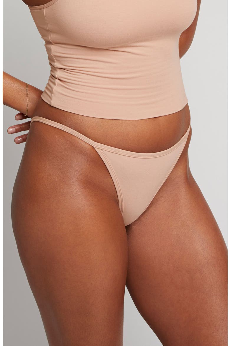 Cloud Cotton String Bikini 3-Pack, Alternate, color, Honey