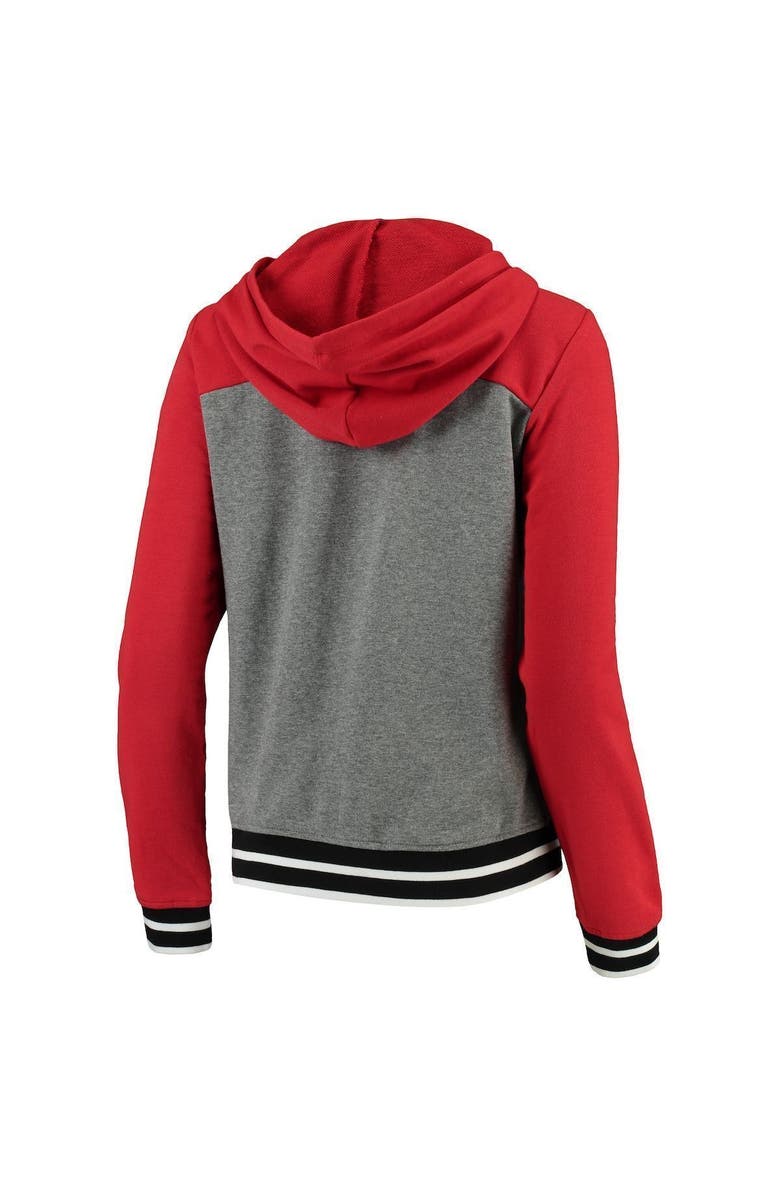 New Era Women's New Era Gray/Red Arizona Diamondbacks French Terry Full-Zip Hoodie, Alternate, color, 