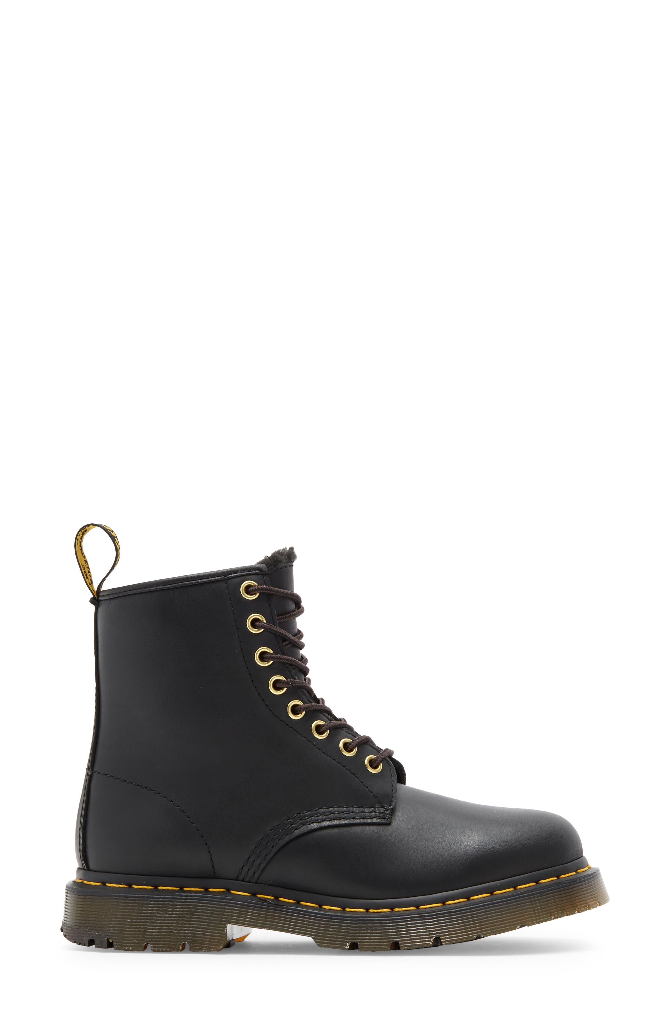 Dr. Martens 1460 Waterproof Wintergrip Faux Fur Lined Boot, Alternate, color, 