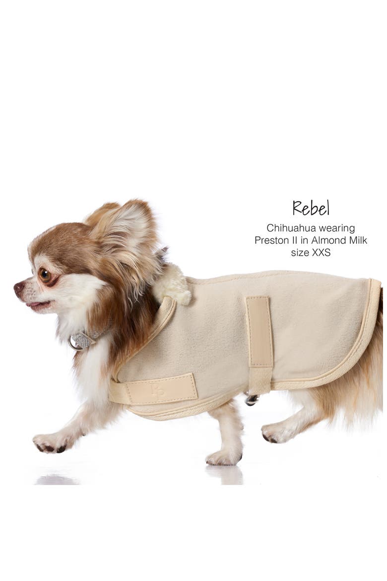 Preston II Argyle Polar Fleece Dog Coat, Alternate, color, ALMOND MILKDNU