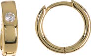 NORDSTROM RACK 12mm Stone Inlay Huggie Hoop Earrings