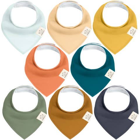 8-Pack Organic Bandana Bibs (Boy)