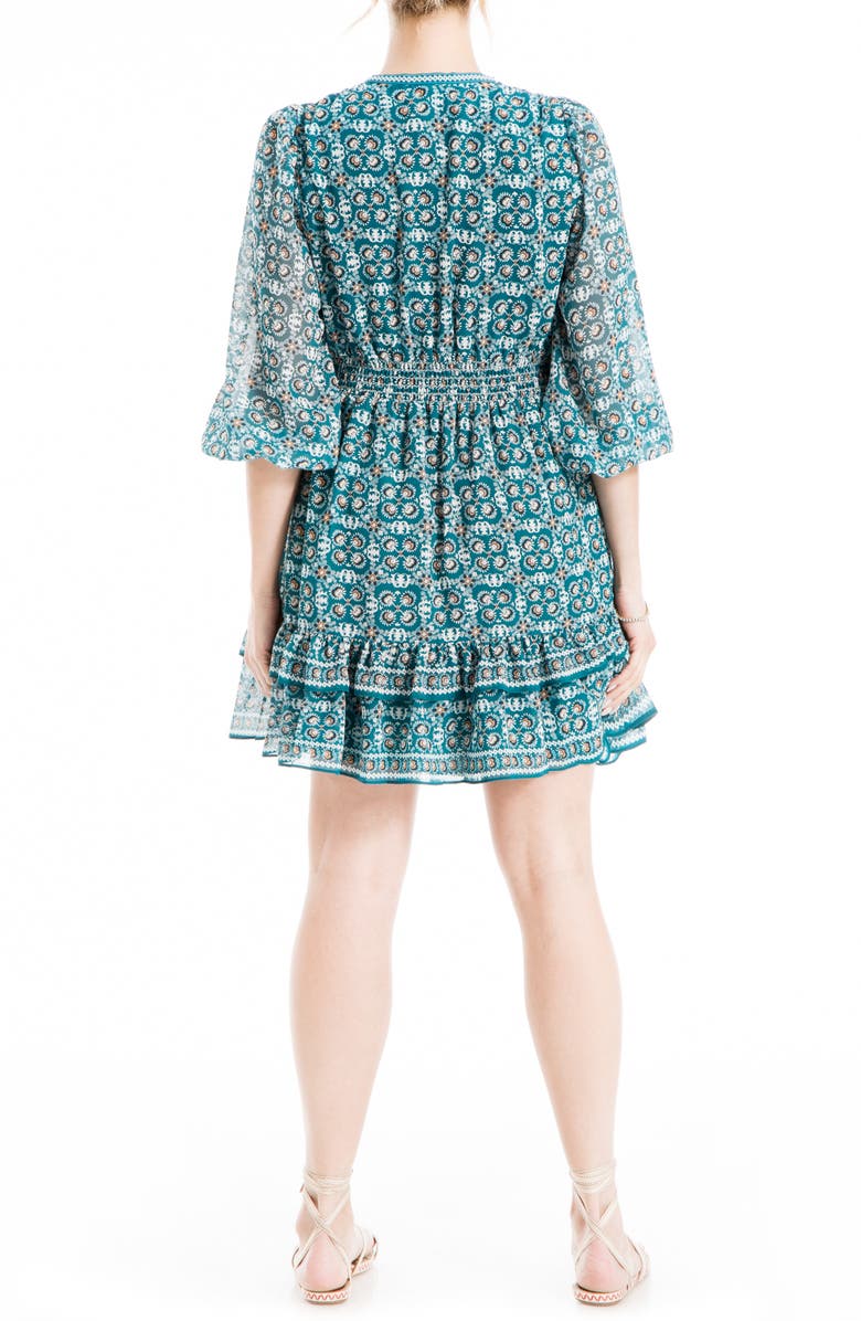 MAX STUDIO Tiered Medallion Print Dress, Alternate, color,