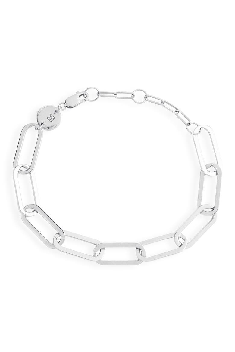 Marta Chain Link Bracelet, Main, color, STERLING SILVER