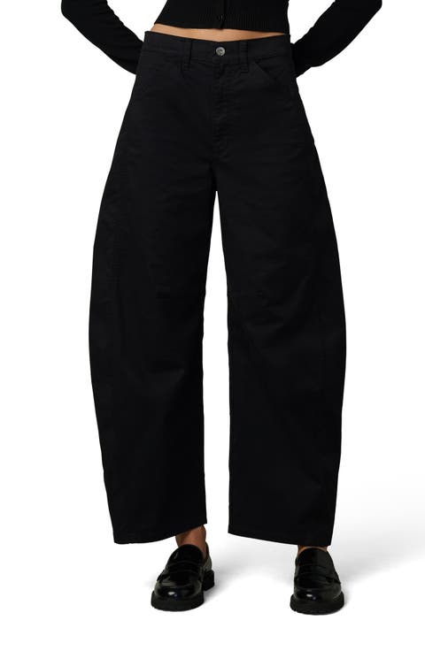 The Bowie High Waist Ankle Barrel Twill Pants