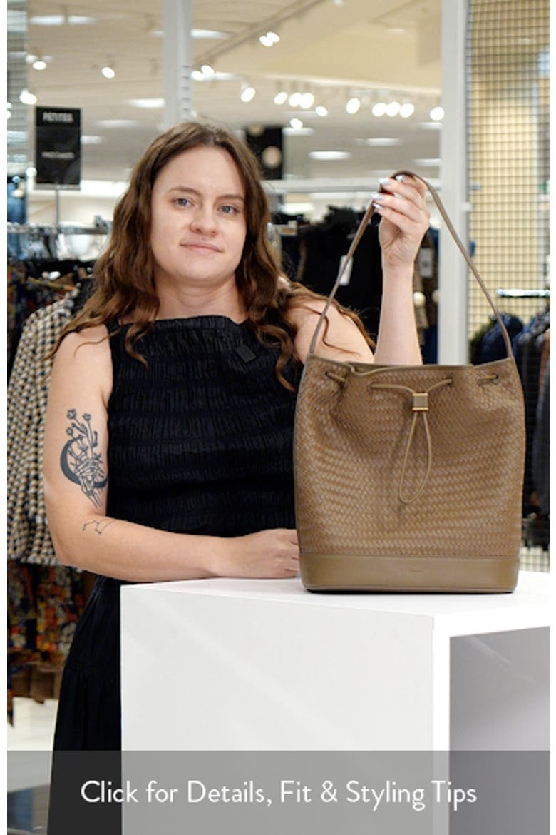 Sarai Woven Leather Bucket Bag video
