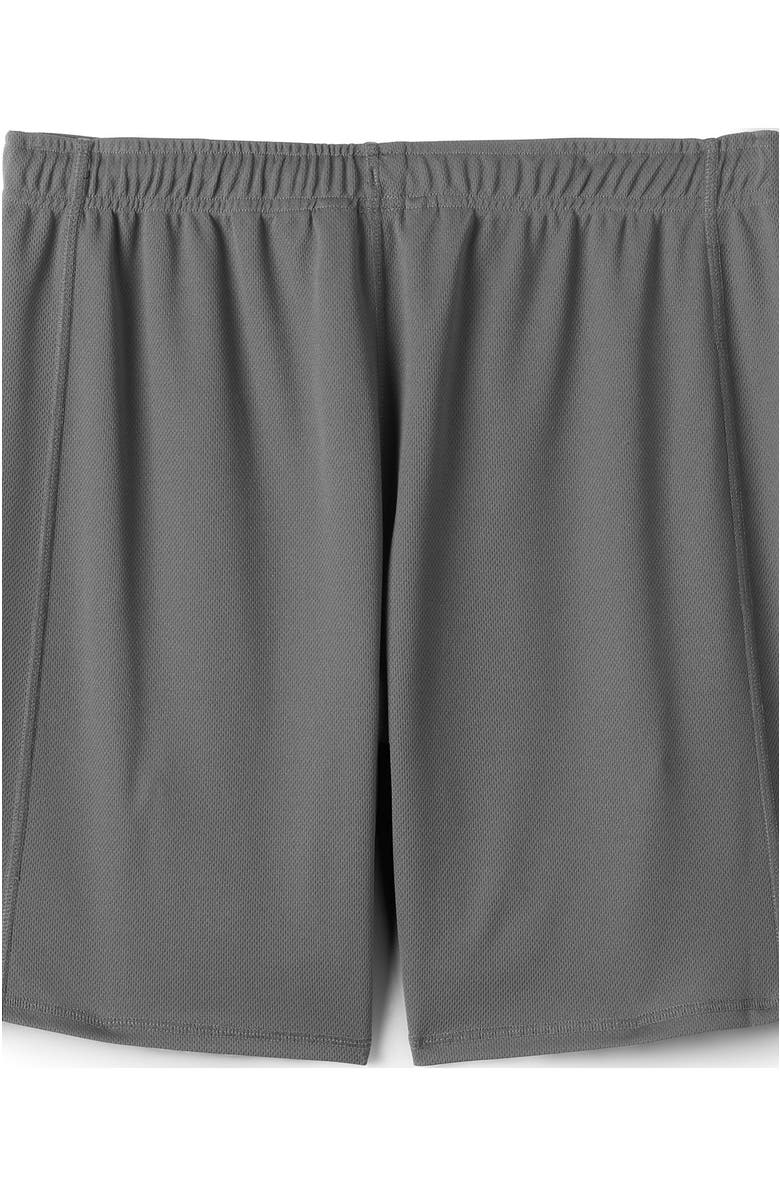 Lands' End School Uniform  Mesh Gym Shorts, Alternate, color, Stone Gray