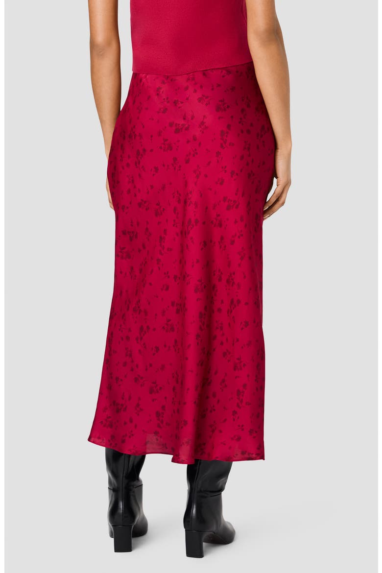 Oona Floral Print Satin Maxi Skirt, Alternate, color, ROSE BOUDOIR