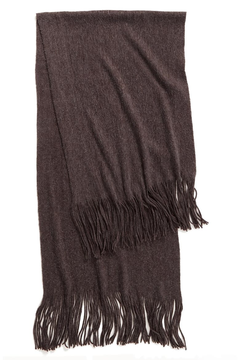 Kolby Brushed Scarf, Alternate, color, GRAPHITE