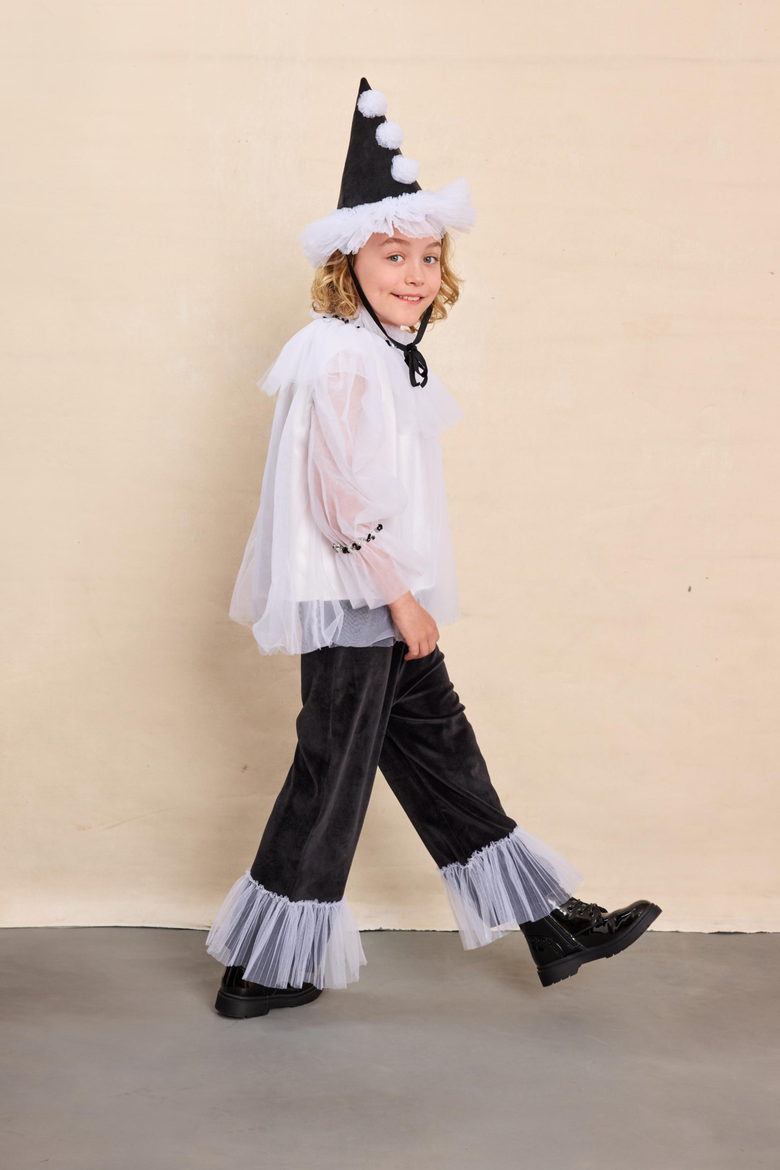Pierrot Clown Trousers for Kids, Alternate, color, Black