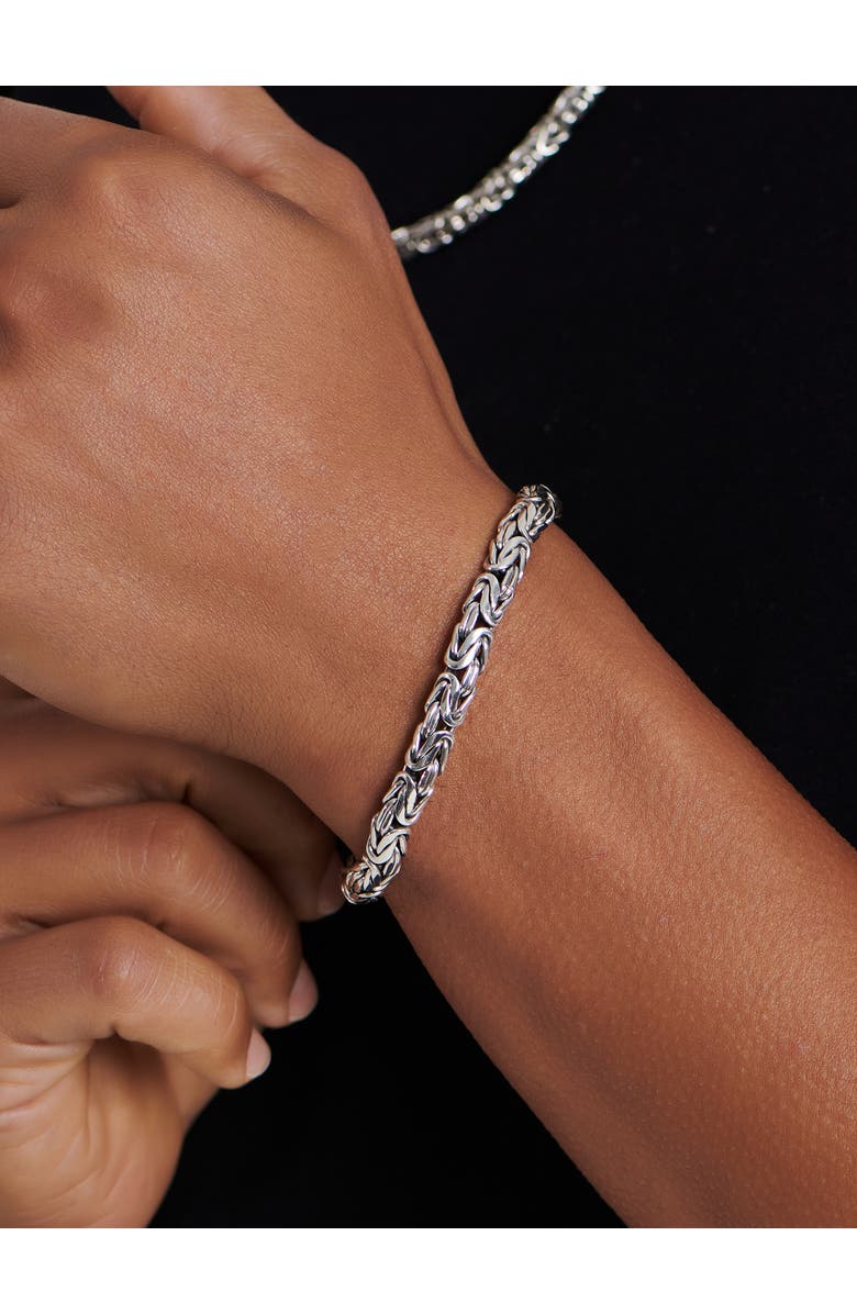 DEVATA Borobudur Oval 7mm Chain Bracelet in Sterling Silver, Alternate, color, Silver