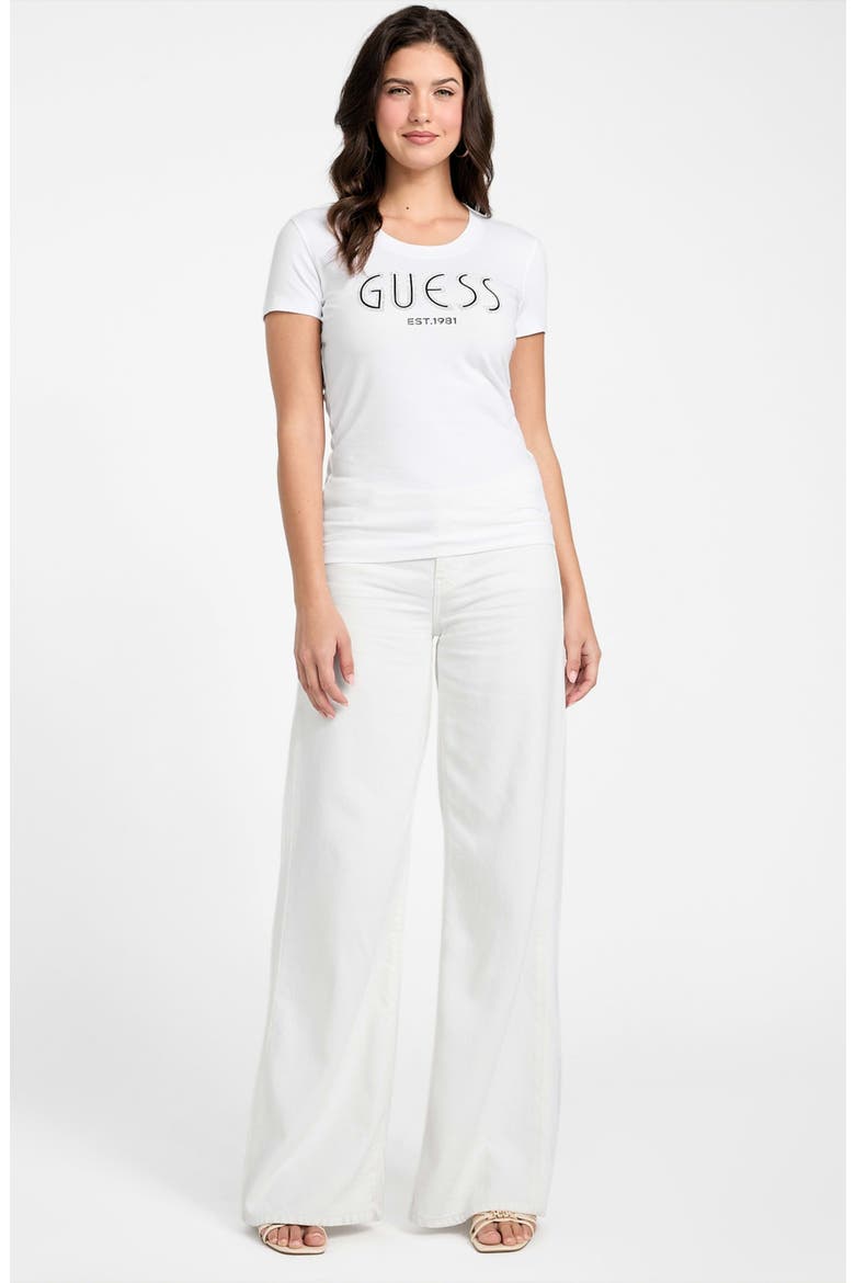 Studded Logo Graphic T-Shirt, Alternate, color, PURE WHITE