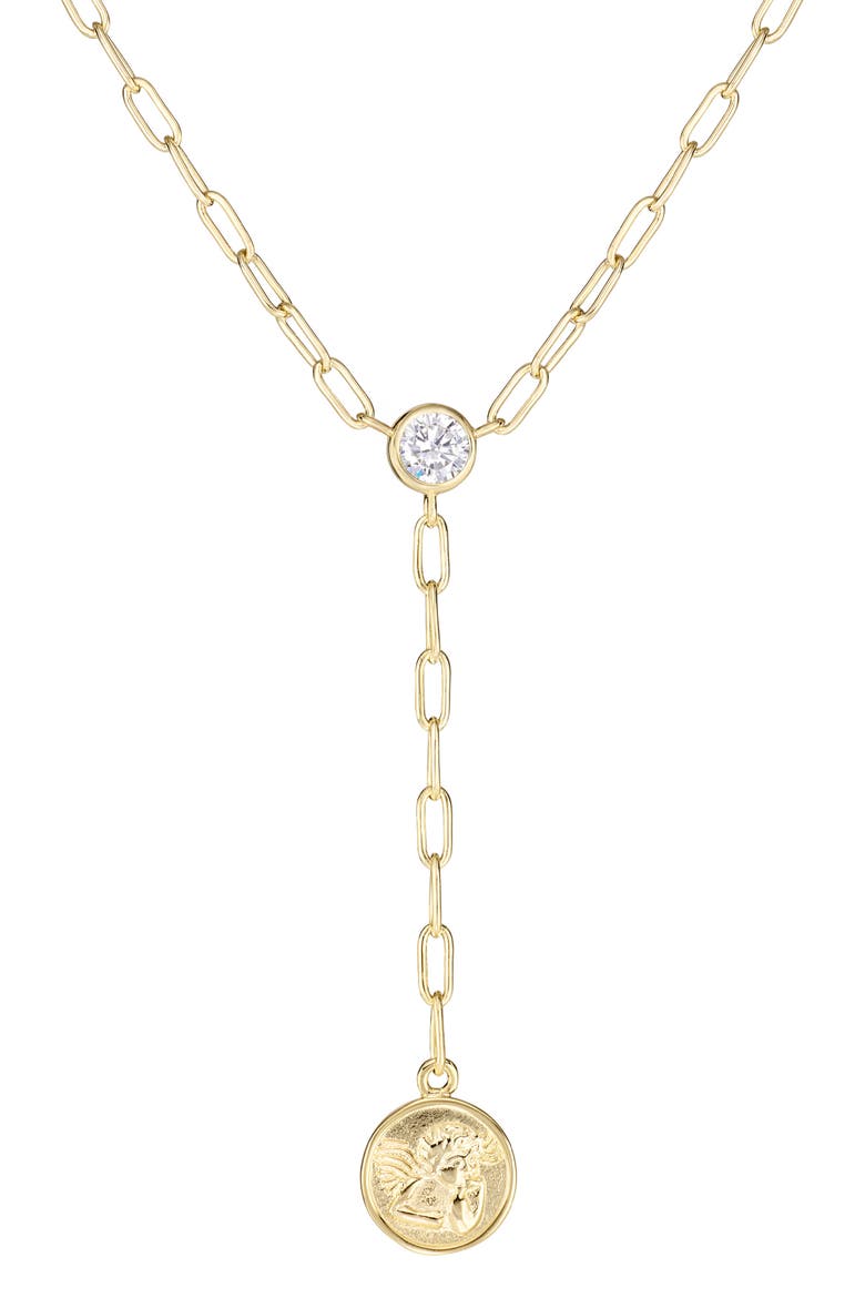 Cubic Zircoina Angel Coin Y-Necklace video