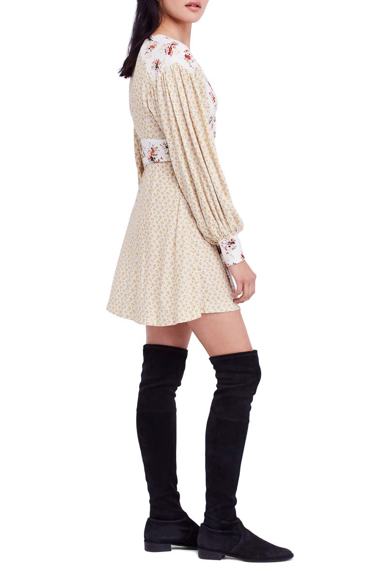 Wonderland Print Dress, Alternate, color, IVORY