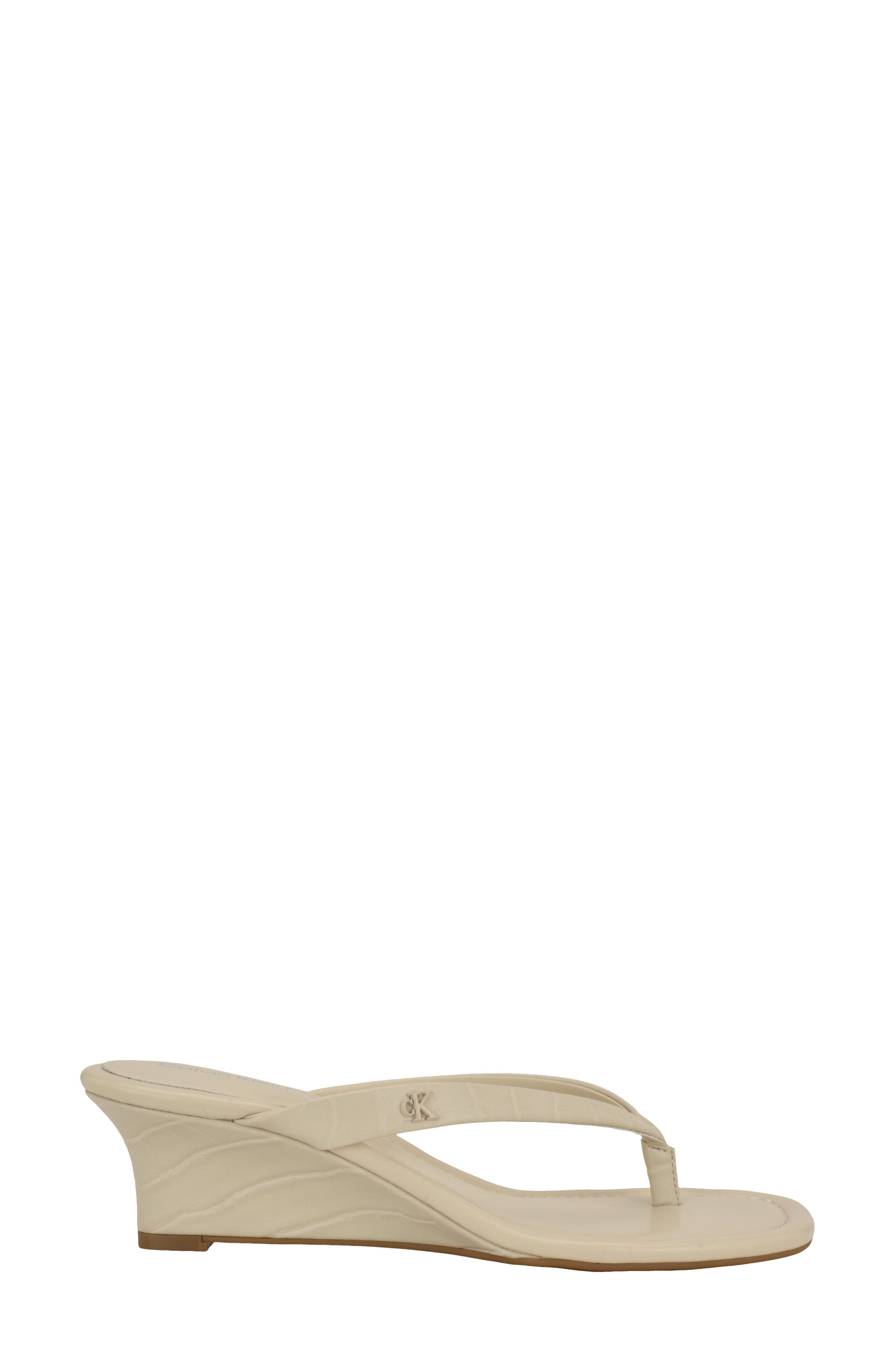 Maggy Wedge Slide Sandal, Alternate, color, OFF WHITE