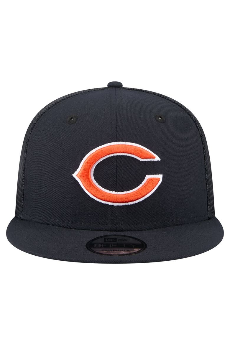 Men's New Era  Navy Chicago Bears Core Team 9FIFTY Trucker Snapback Hat, Alternate, color, Navy