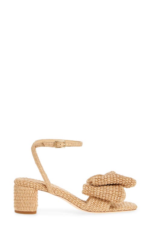 Loeffler Randall Carmen Woven Bow Ankle-strap Sandals In Natural